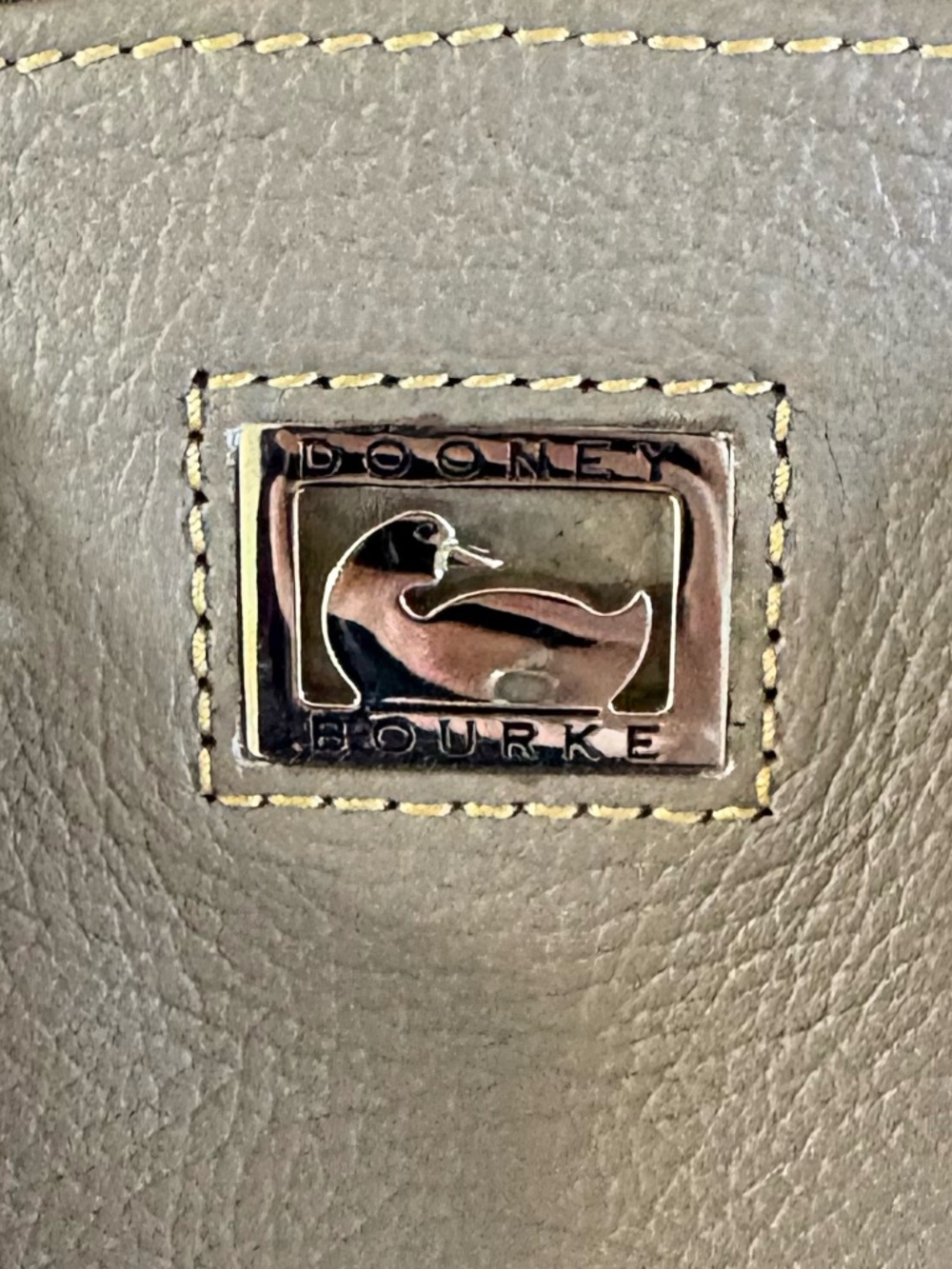 Dooney & Bourke Taupe Satchel Bag - Picture 4 of 7